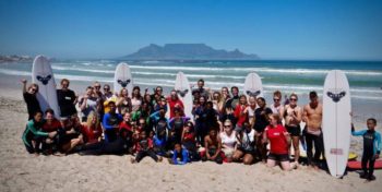 Zuid-Afrika Surf and Adventureclub project groepsfoto