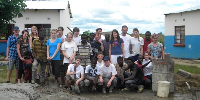 Zambia Bouwproject groep vrijwilligers