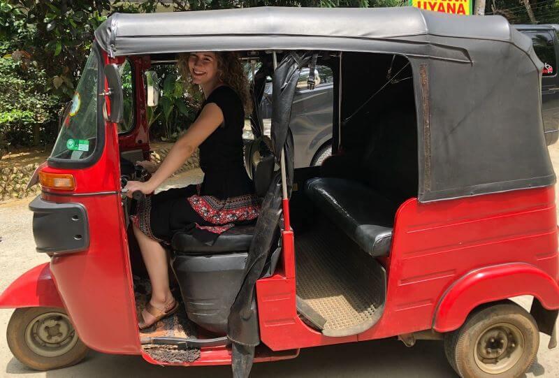 Sri Lanka Reis van mijn leven Ena in de tuktuk