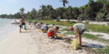 Mexico Marine Conservation Expedition beach cleanup