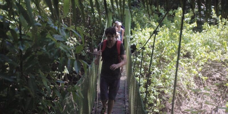 Costa Rica Break hangbrug in jungle