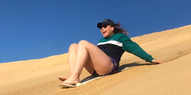 Mail van Laura Au Pair in Australie sandboarden